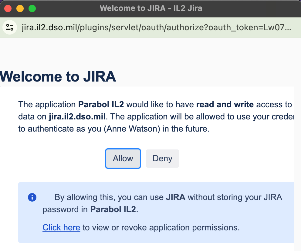 Allow Jira connection
