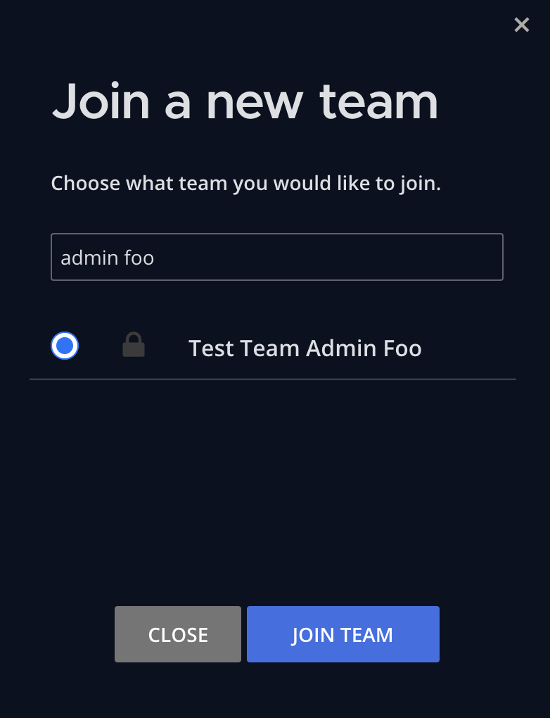 Join a team screenshot