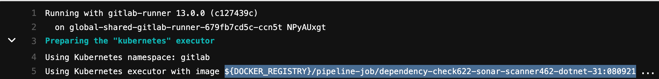 Example dependency check job