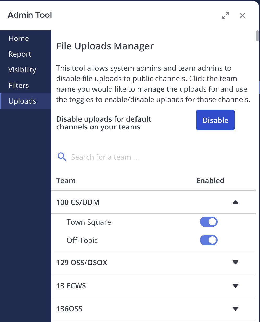 Uploads Tool