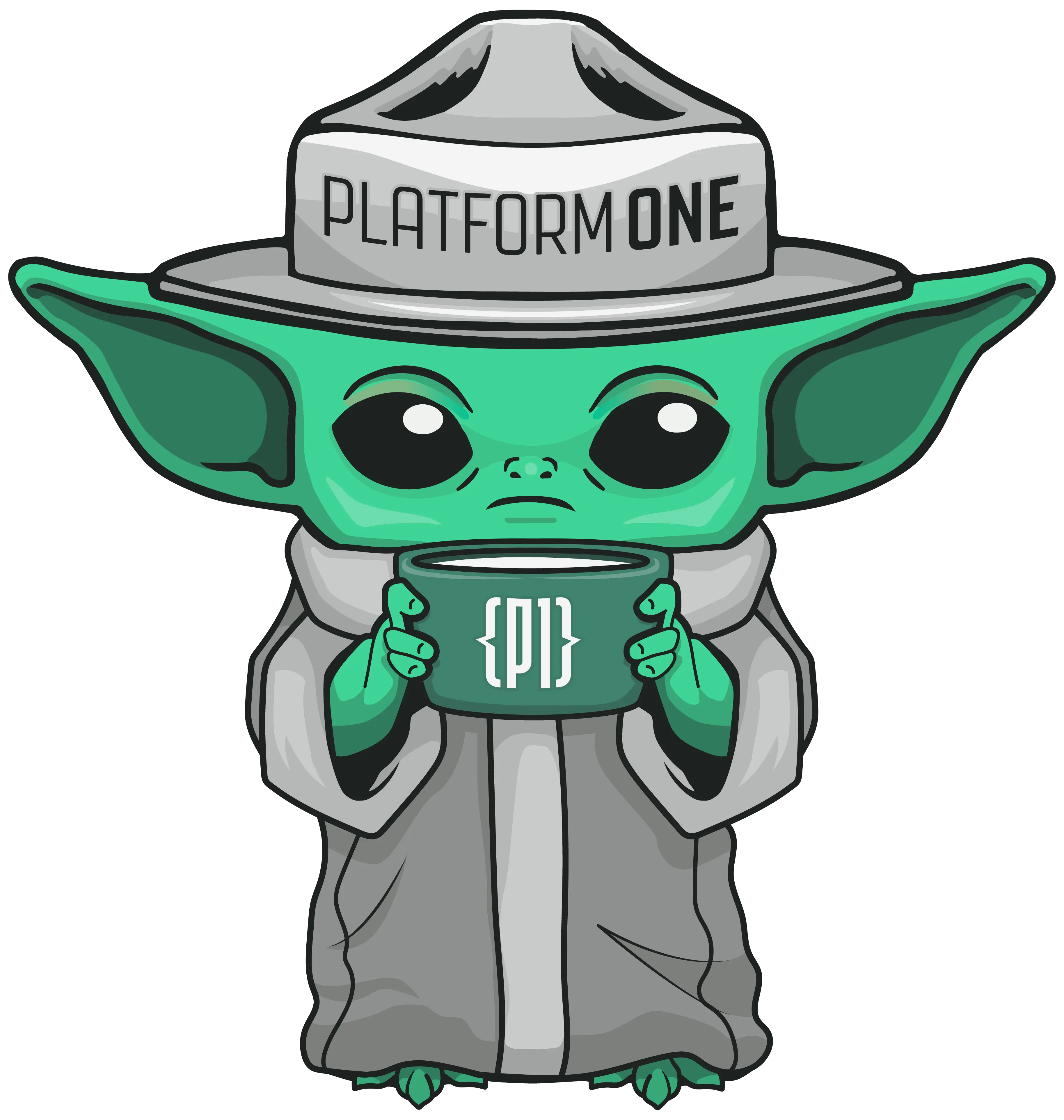 Platform One Grogu mascot